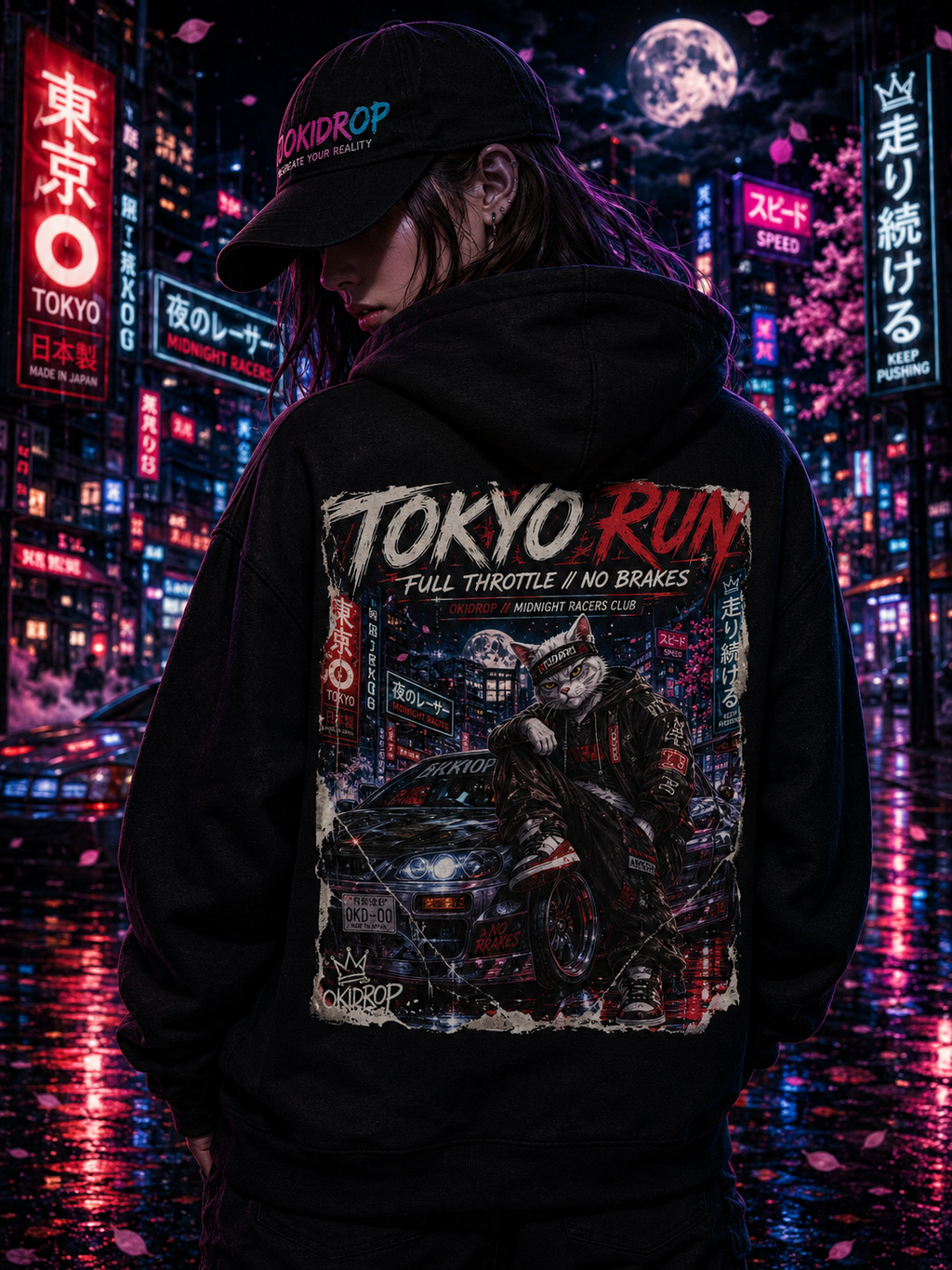 Tokyo Run Oversized Hoodie – Premium