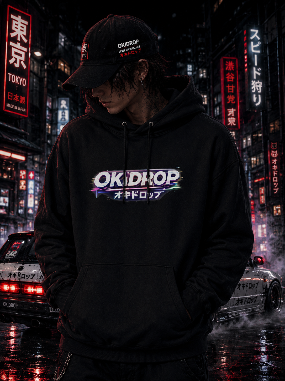 Tokyo Run Oversized Hoodie – Premium