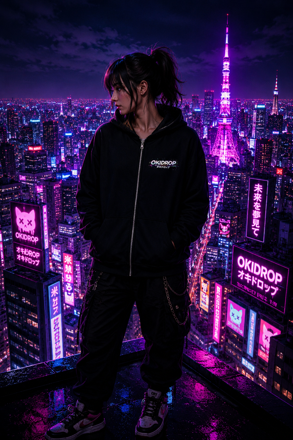 Dream Walker Zip Hoodie – Anime Streetwear by OKIDROP