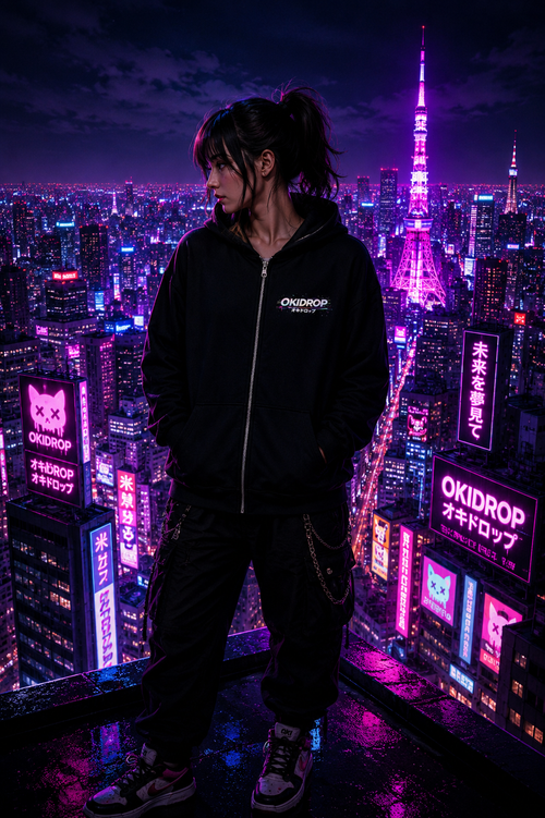 Dream Walker Zip Hoodie – Anime Streetwear by OKIDROP