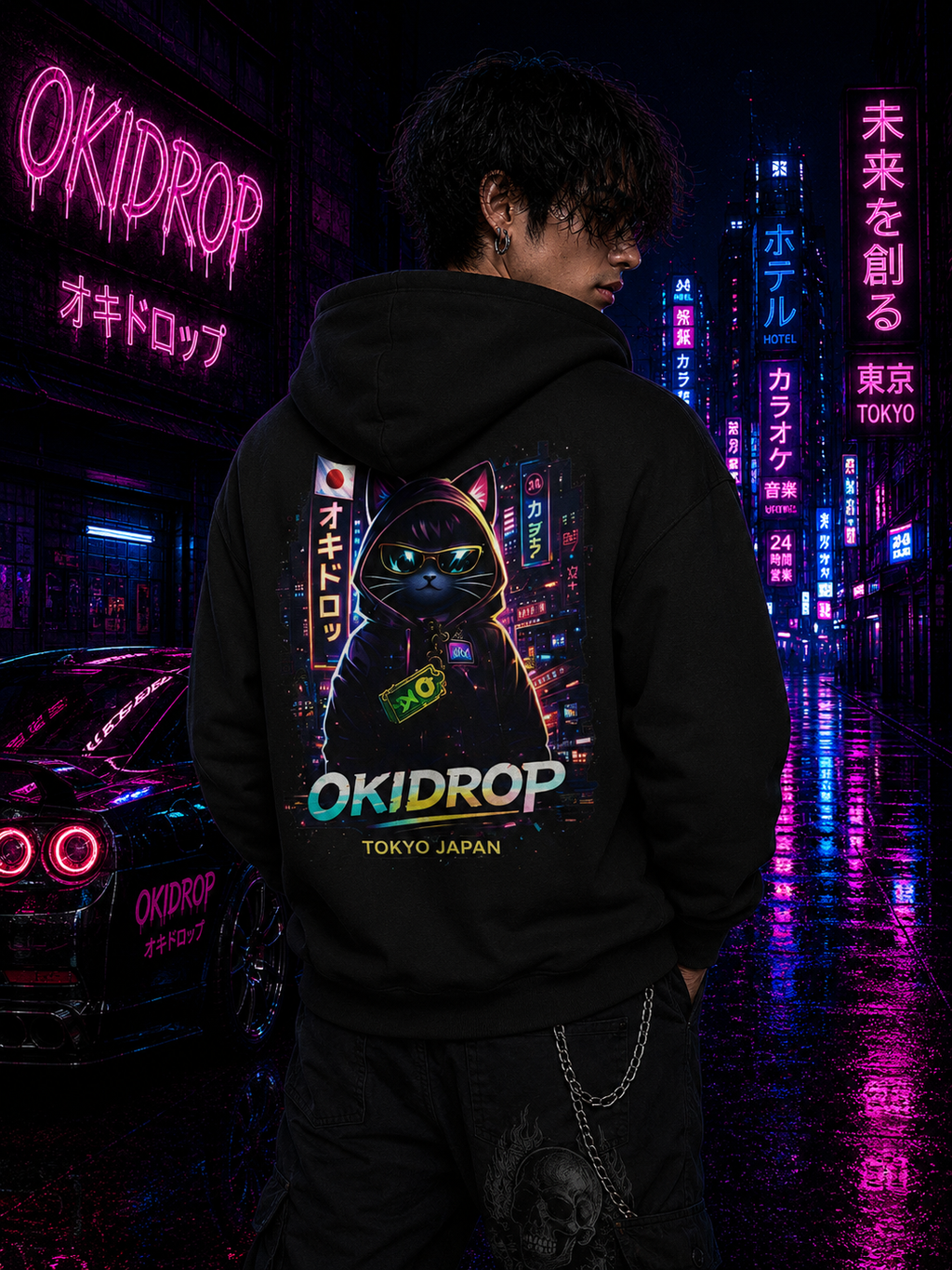 OKIDROP Tokyo Cat Hoodie