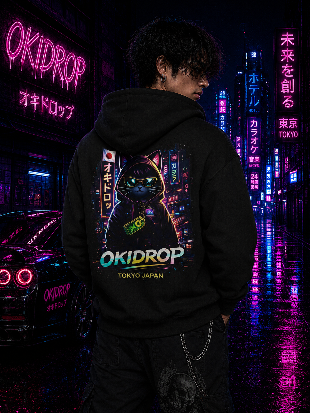OKIDROP Tokyo Cat Hoodie