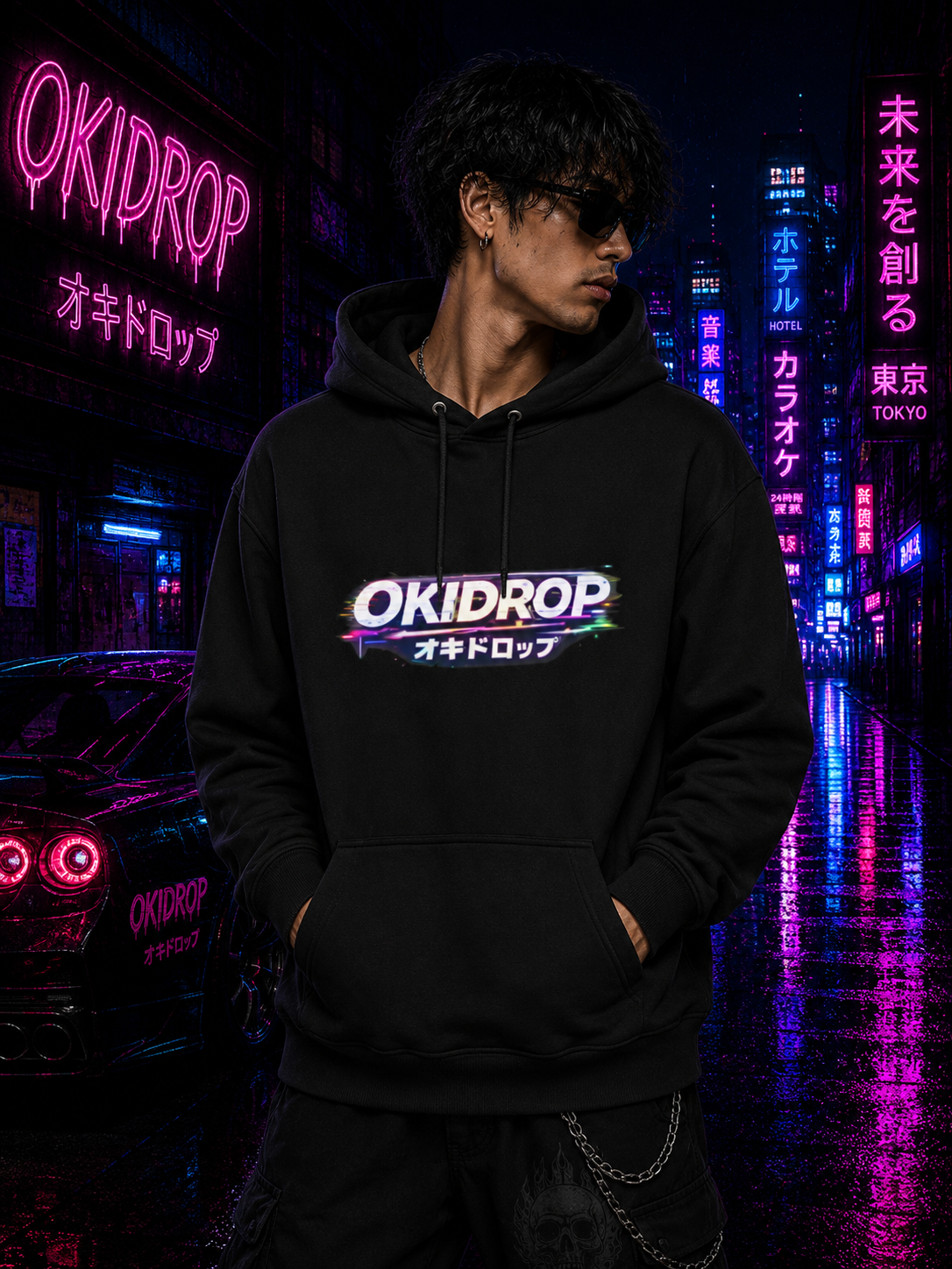 OKIDROP Tokyo Cat Hoodie