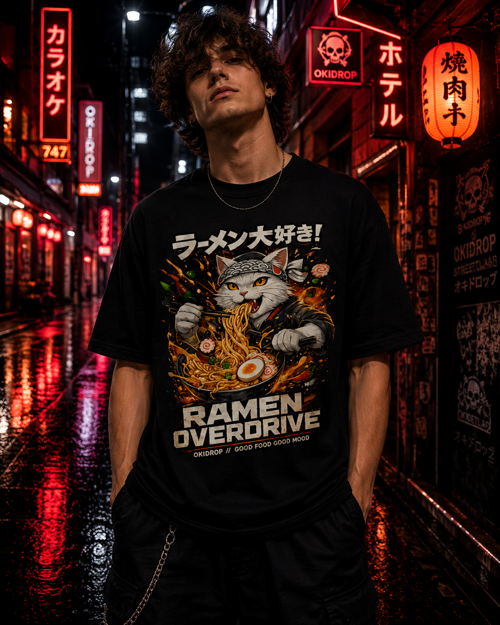 🍜 RAMEN OVERDRIVE – Anime Streetwear T-Shirt | OkiDrop
